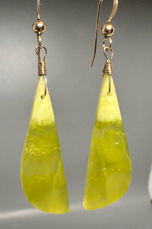 Pair of Chrysoprase Drop Earrings