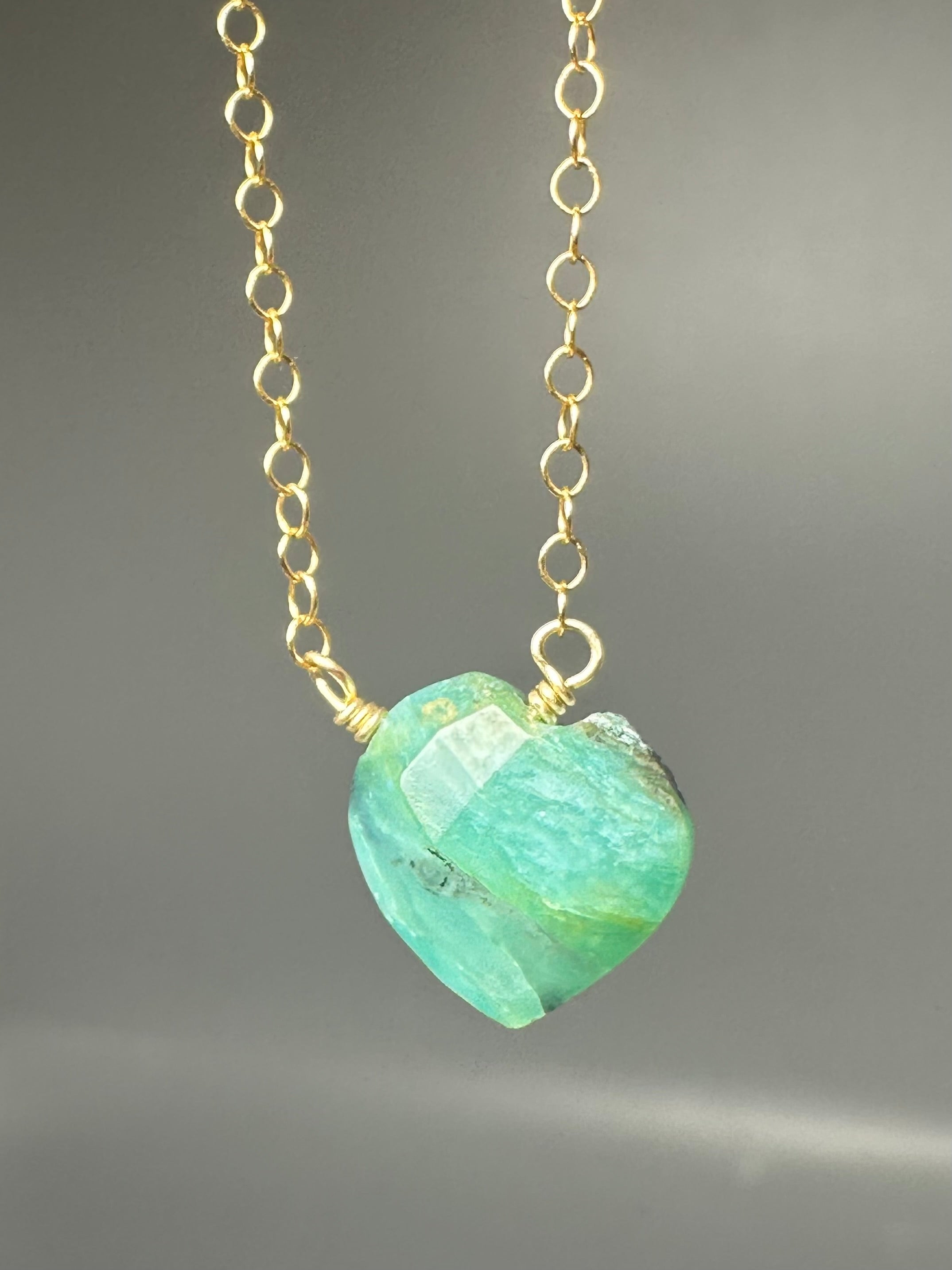 Peruvian Opal Heart Necklace