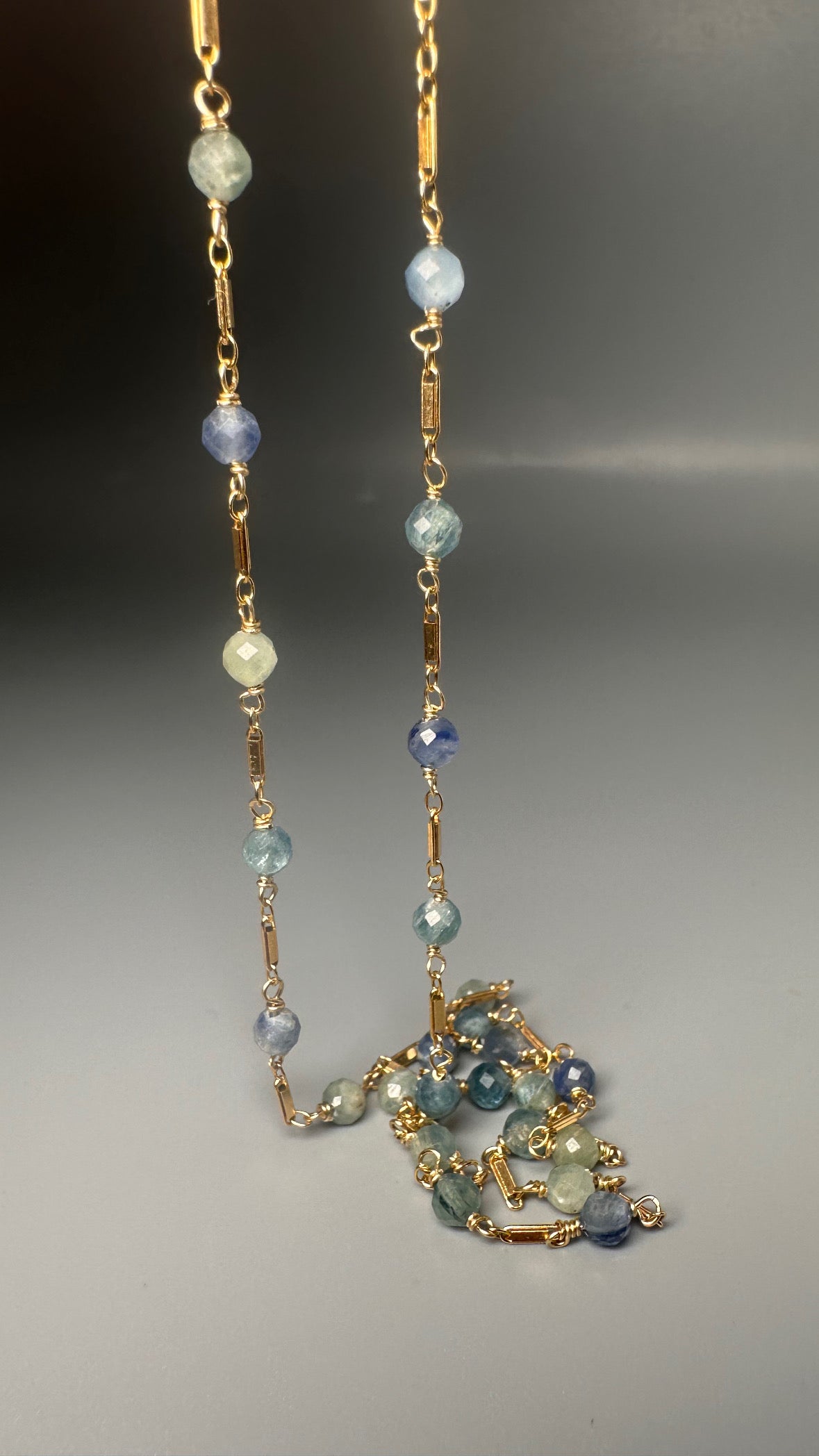 Natural Aquamarine Layering Necklace