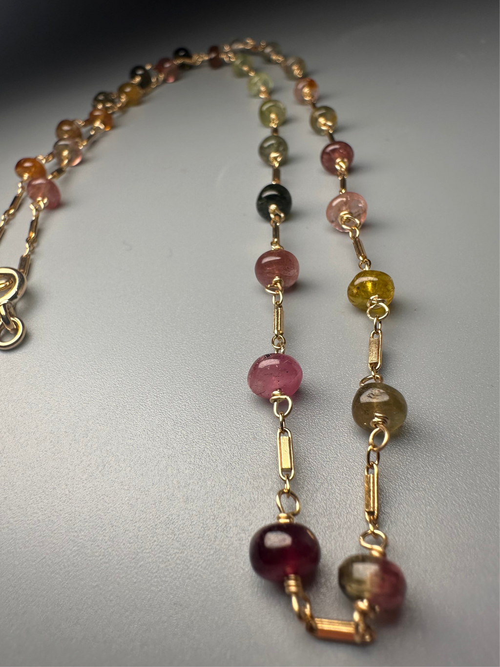 Tourmaline Rondelle Layering Necklace