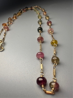 Tourmaline Rondelle Layering Necklace