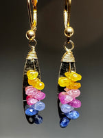 Cascading Multi Sapphire Earrings