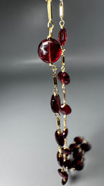Garnet Coin Layering Necklace