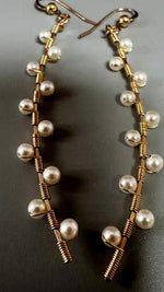 Leila Gold & Pearl Earrings