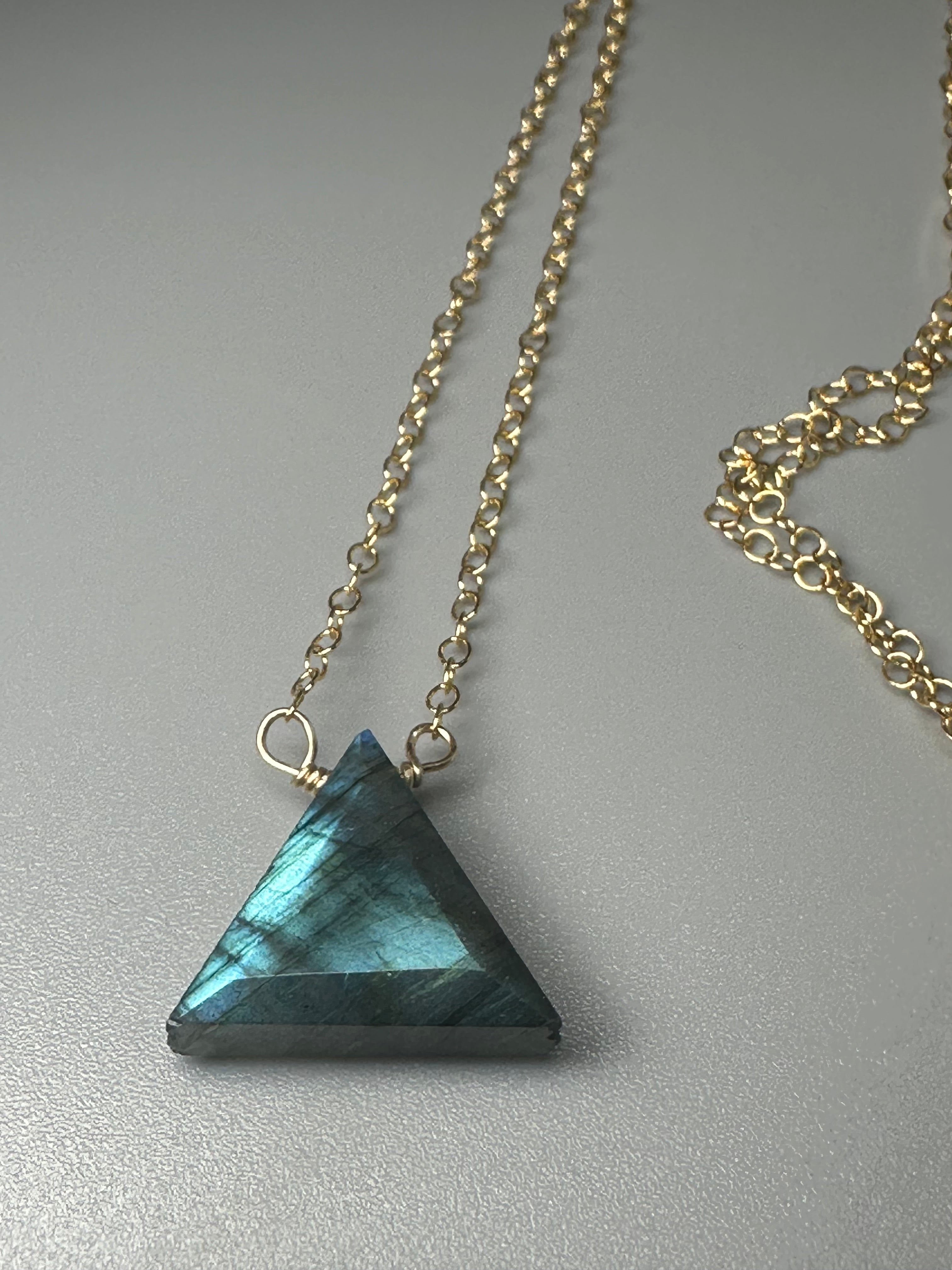 Labradorite Pyramid Necklace