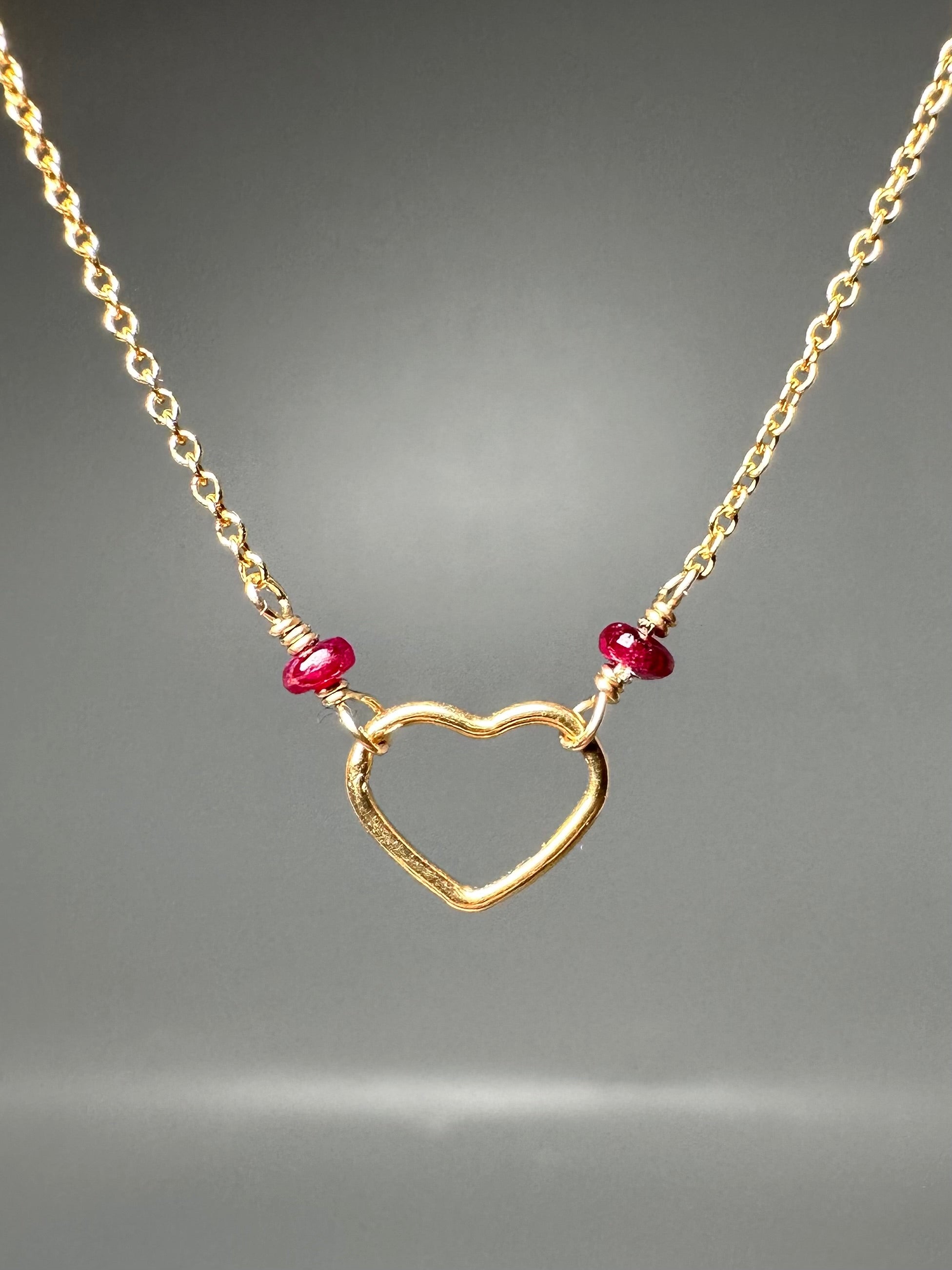 Ruby Heart Necklace