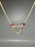 Ruby Heart Necklace