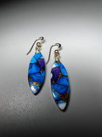 Turquoise Mosaic Stone Drop Earrings