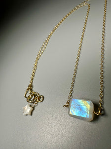 Moonstone Single Stone Necklace