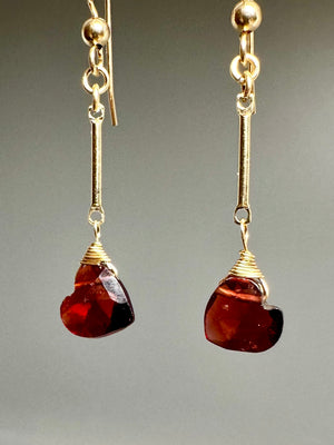 Garnet Heart Drops