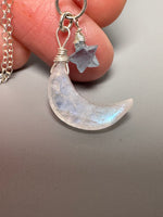 Moonstone & Aquamarine Pendant Necklace