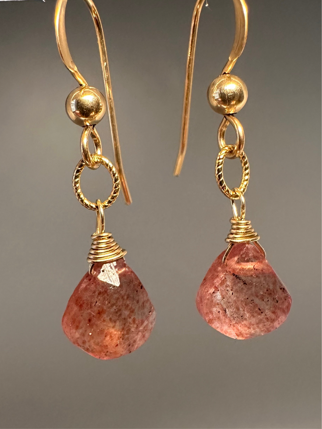 Strawberry Quartz Mini Earrings