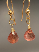 Strawberry Quartz Mini Earrings