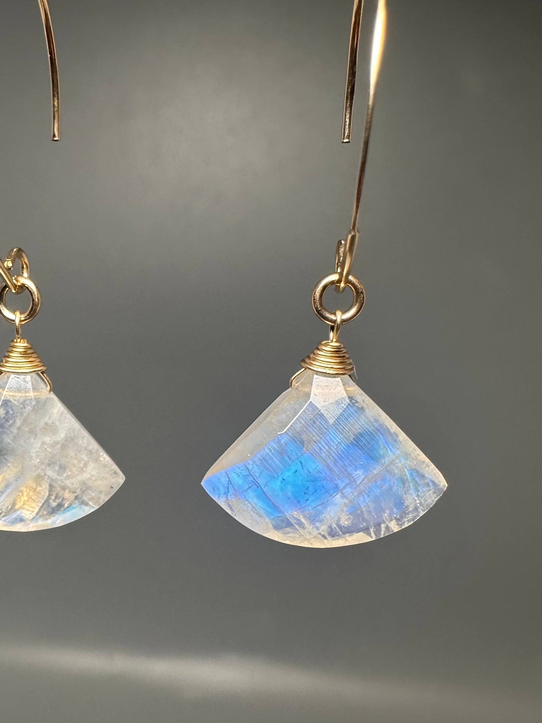 Moonstone Fan Earrings