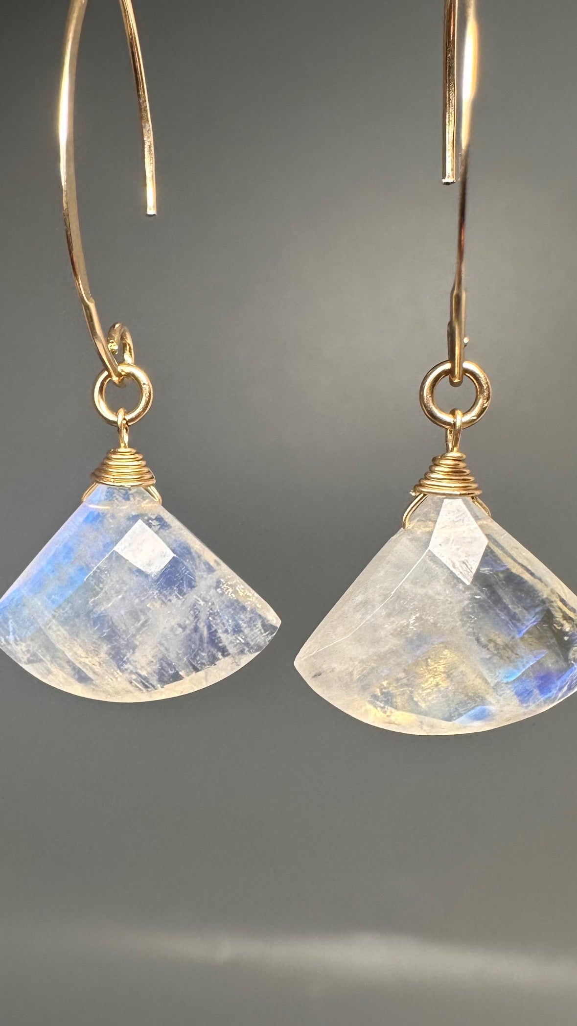 Moonstone Fan Earrings