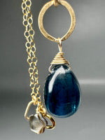 Ocean Blue Apatite Drop Necklace