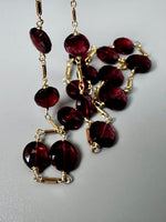 Garnet Coin Layering Necklace