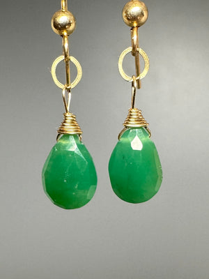 Green Onyx Drop Earrings