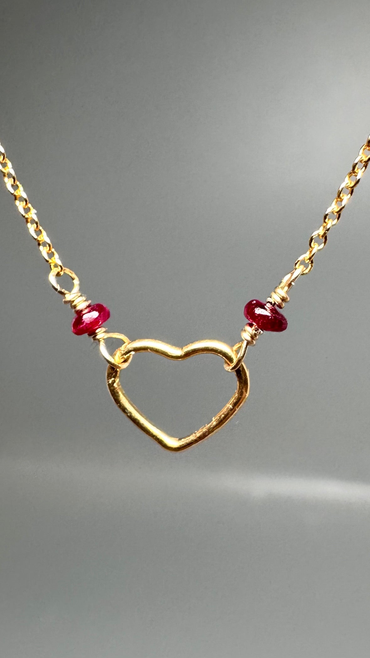 Ruby Heart Necklace