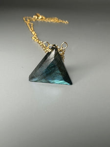 Labradorite Pyramid Necklace