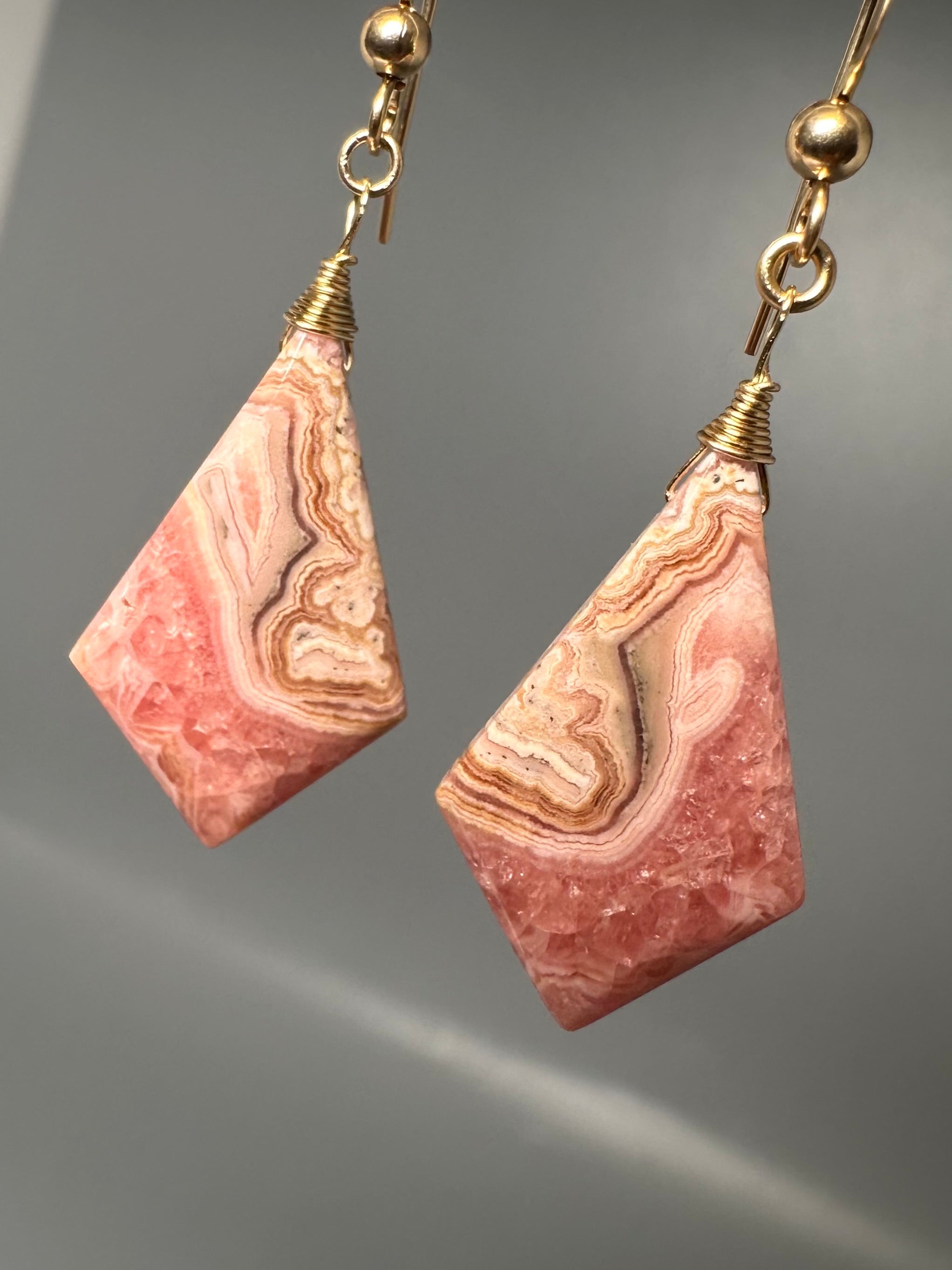 Pair of Rhodochrosite Earrings