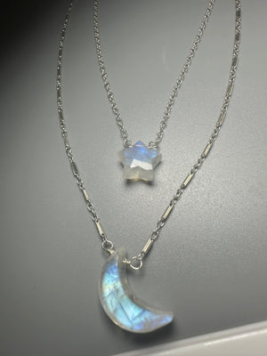 Moon & Star Layered Necklace