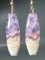 Amethyst Lace Agate Drop Earrings