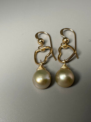 Pearl Heart Earrings