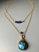 Labradorite Sapphire Double Necklace