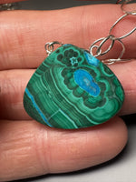 Chrysocolla Malachite Infinity Necklace