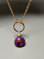 Purple Turquoise Mini Necklace