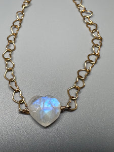 Moonstone Heart Bracelet