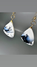 Winter Sky Dendritic Opal Drop Earrings
