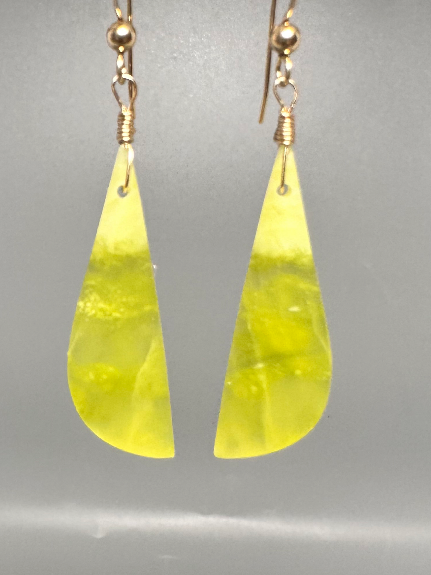 Pair of Chrysoprase Drop Earrings