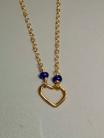 Blue Sapphire Heart Necklace
