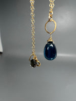 Ocean Blue Apatite Drop Necklace