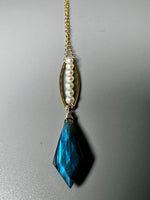 Labradorite Pearl Pendant Necklace