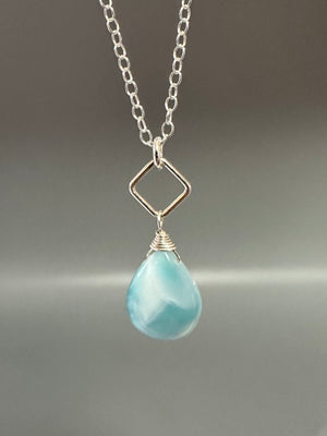 Larimar Single Stone Necklace