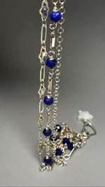 Sterling Lapis Layering Bracelet