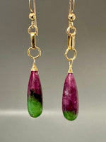 Ruby Zoisite Drop Earrings