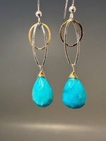 Turquoise Two-Tone Earrings