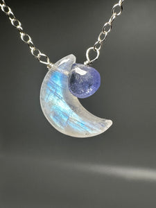 Moonstone Tanzanite Necklace