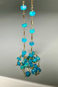 Blue Ethiopian Opal Layering necklace