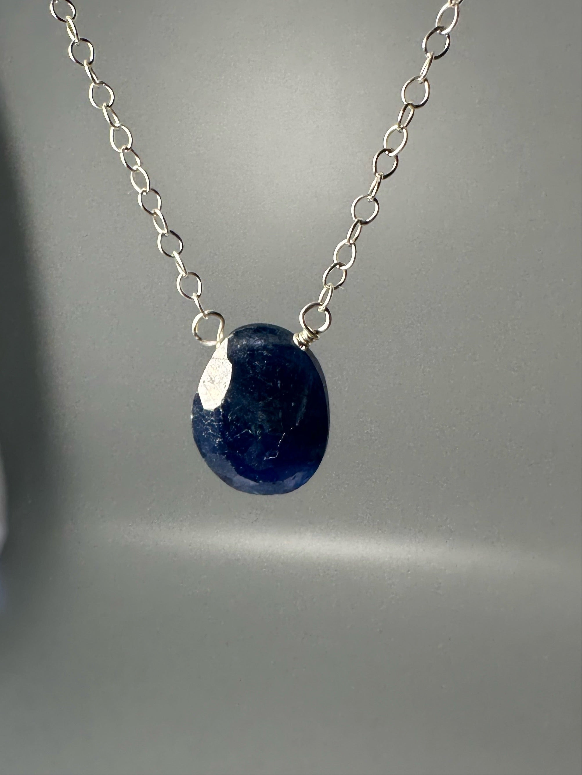 Sapphire Single Stone Necklace