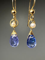 Tanzanite Pearl Earrings