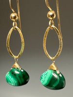 Pair of Mini Malachite Earrings