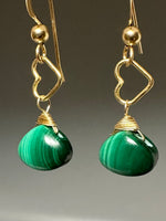 Pair of Mini Malachite Earrings