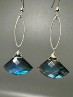 Labradorite Fan Earringa