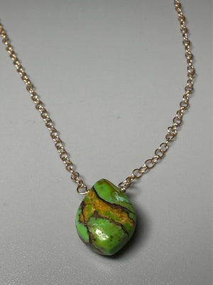 Mini Lime Turquoise Necklace