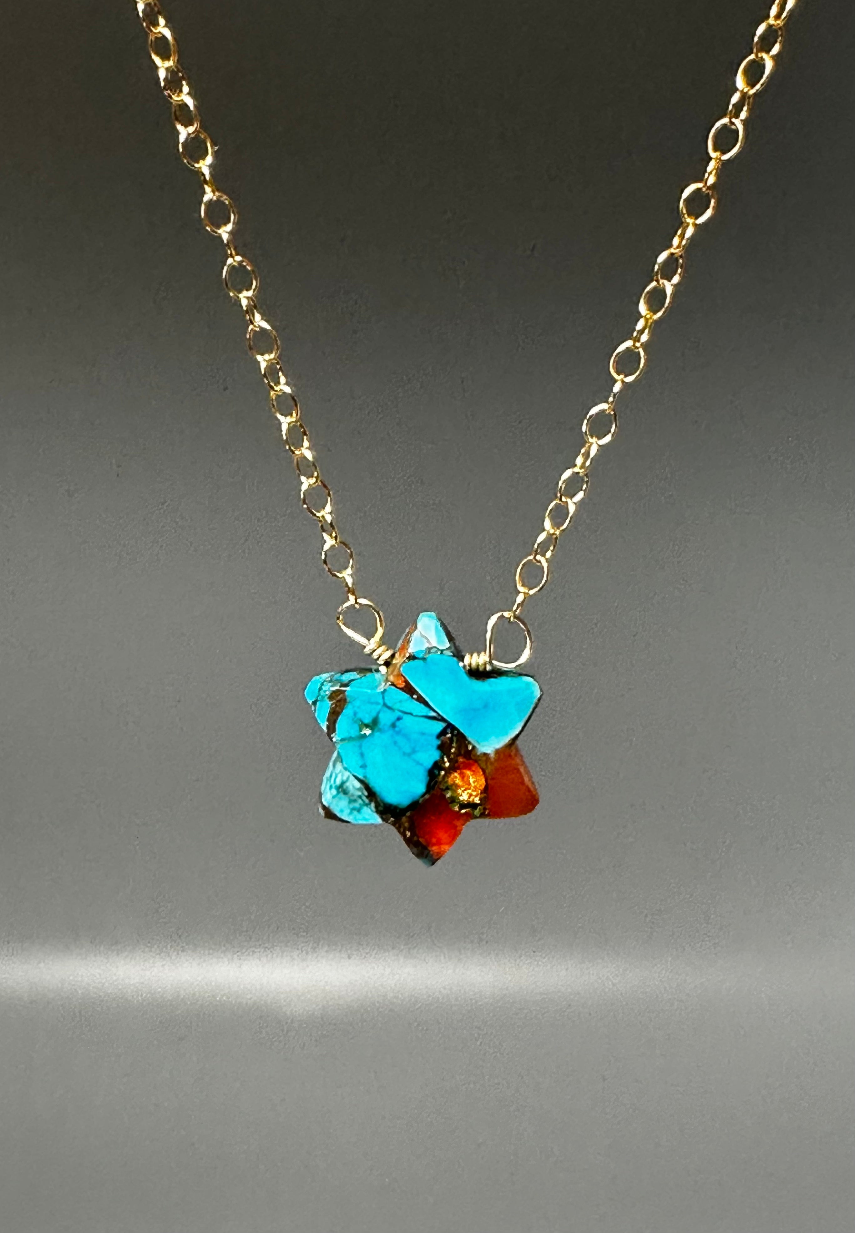 Turquoise Shell Star Necklace